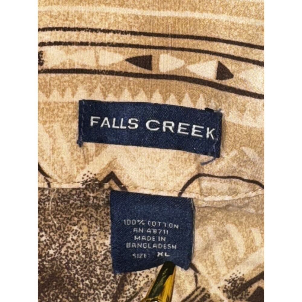 Western Rodeo Cowboy Shirt Men XL Southwest Aztec Theme Falls Creek Button‎ Up - Picture 5 of 5